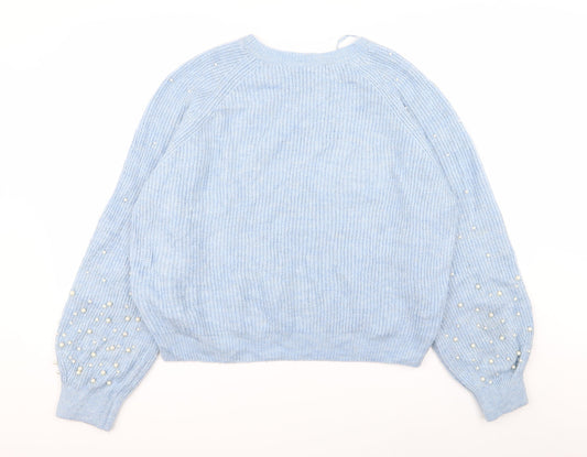 M&S Womens Blue Pullover Jumper Size M