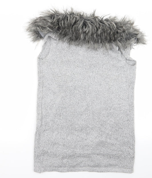 Primark Girls Grey Cardigan Jumper Size 11-12 Years