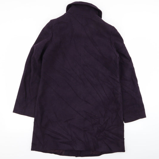 isle Womens Purple Overcoat Coat Size 10