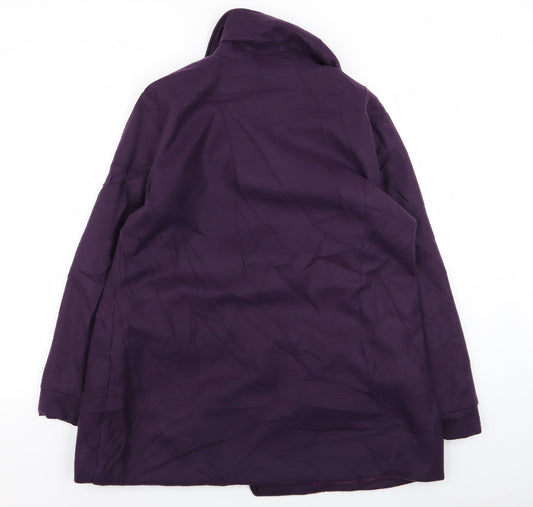 Gabrielle Vicenza Womens Purple Overcoat Coat Size 14