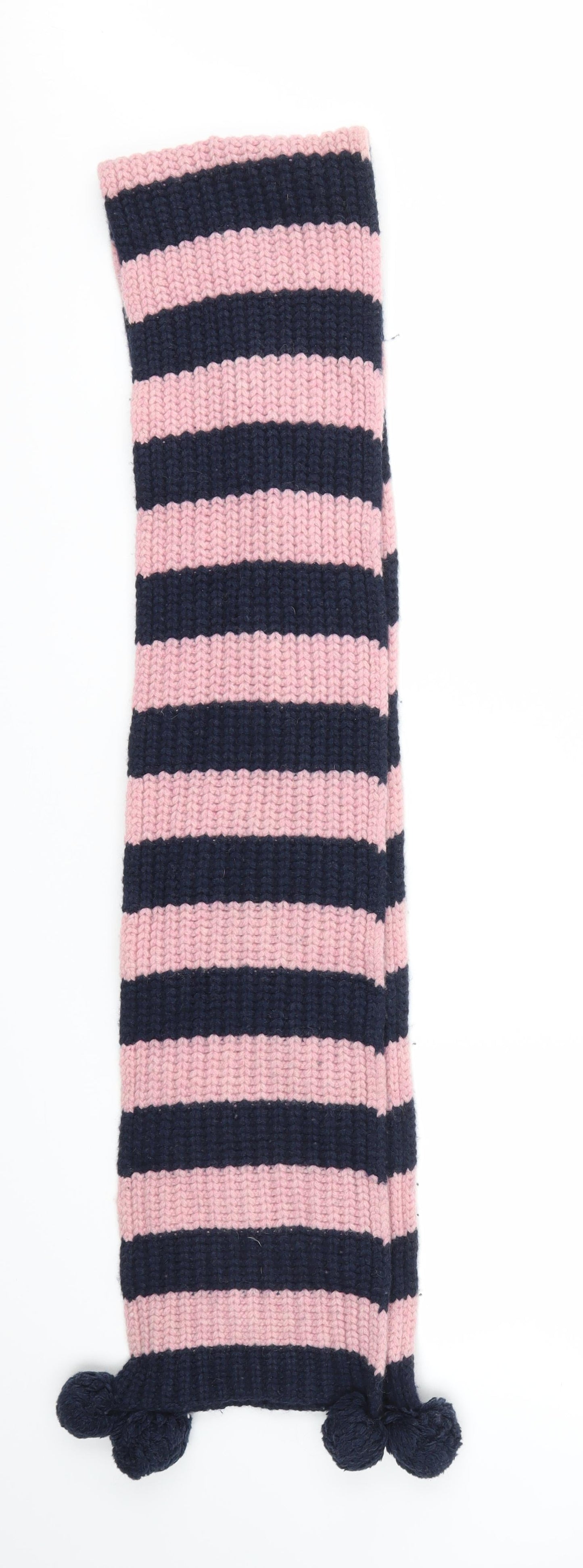 Preworn Womens Pink Striped Scarf