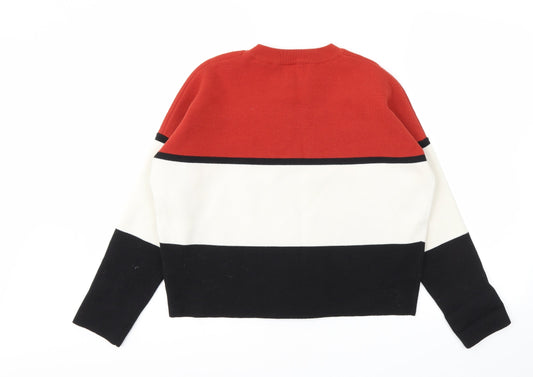 New Look Womens Multicoloured Striped Pullover Jumper Size S