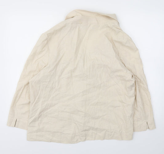 ISLE Womens Beige Jacket Blazer Size 20