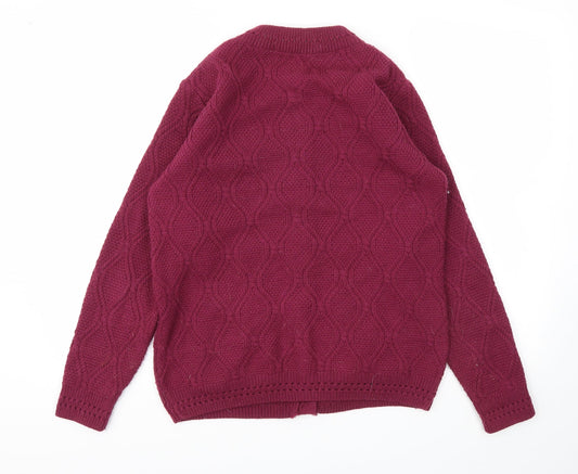 VIDE VI Womens Purple Cardigan Jumper Size 14