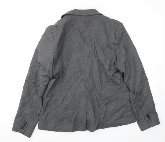 Preworn Womens Grey Jacket Blazer Size 40