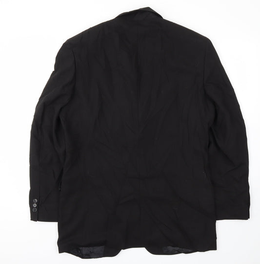 CHALITON GRAY Mens Black Jacket Blazer Size 40