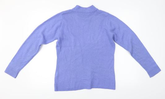 EWM Womens Blue Pullover Jumper Size S