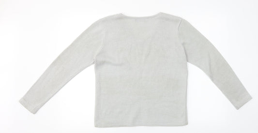 BM Womens Grey Basic T-Shirt Size S