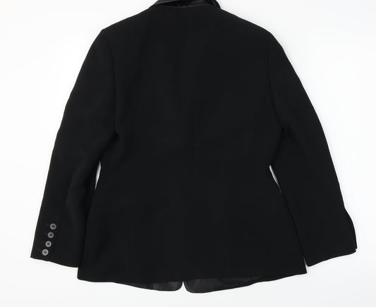 Linea Womens Black Jacket Blazer Size 12