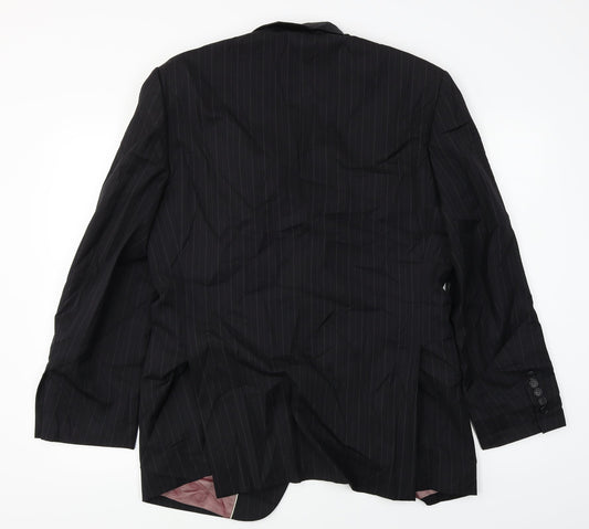Marks and Spencer Mens Black Striped Jacket Blazer Size M