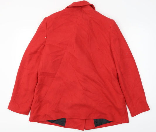 EWM Womens Red Jacket Coat Size 14