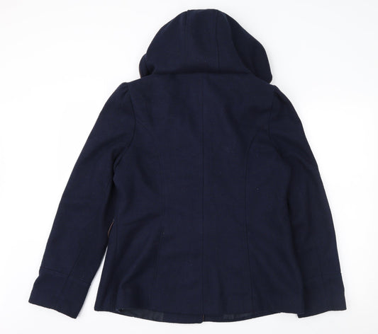 New Look Womens Blue Overcoat Coat Size 10