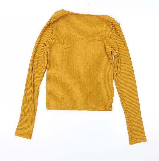 H&M Womens Orange Pullover Jumper Size S