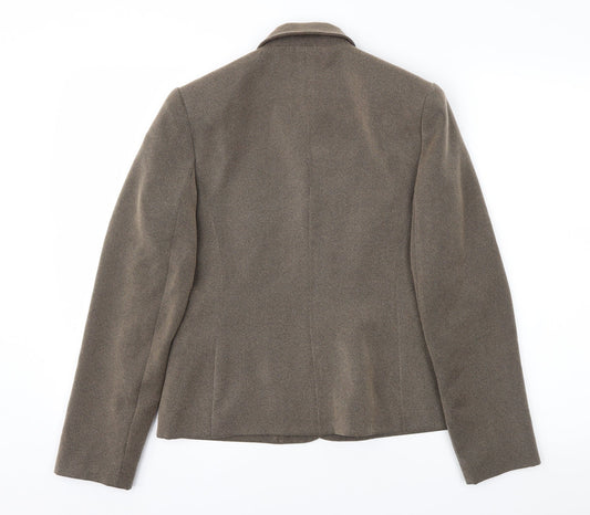 NEXT Womens Brown Herringbone Jacket Suit Jacket Size 8