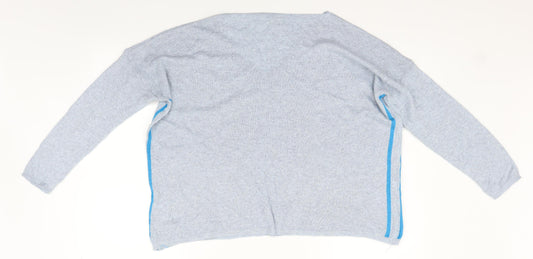sarta Womens Blue Pullover Jumper One Size