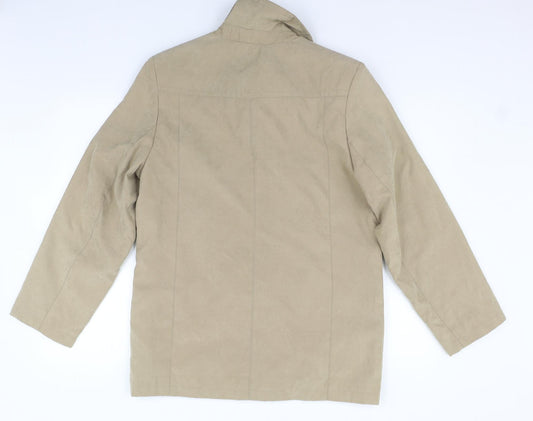 EWM Womens Beige Jacket Coat Size 12