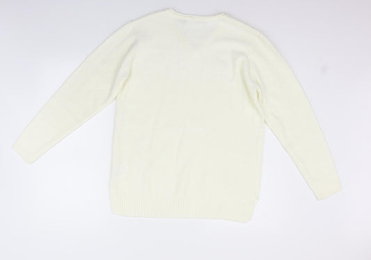 EWM Womens Beige Pullover Jumper Size M