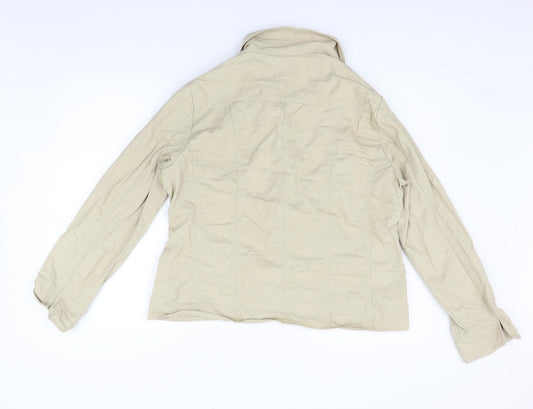 EWM Womens Beige Jacket Coat Size 16