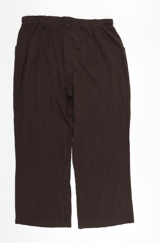 AMARANTO Womens Brown Trousers Size 16 L29 in