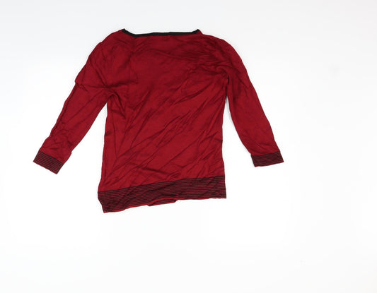 Debenhams Womens Red Pullover Jumper Size 8