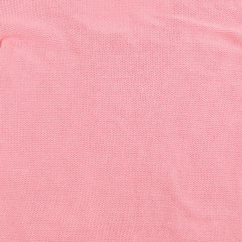 M&S Womens Pink Argyle/Diamond Pullover Jumper Size 12