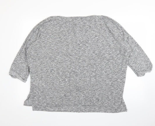 New Look Womens Grey Basic Blouse Size L
