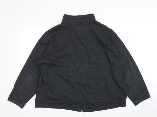 BM Womens Grey Full Zip Jumper Size L