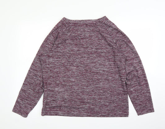 Roman Mens Purple Pullover Jumper Size L