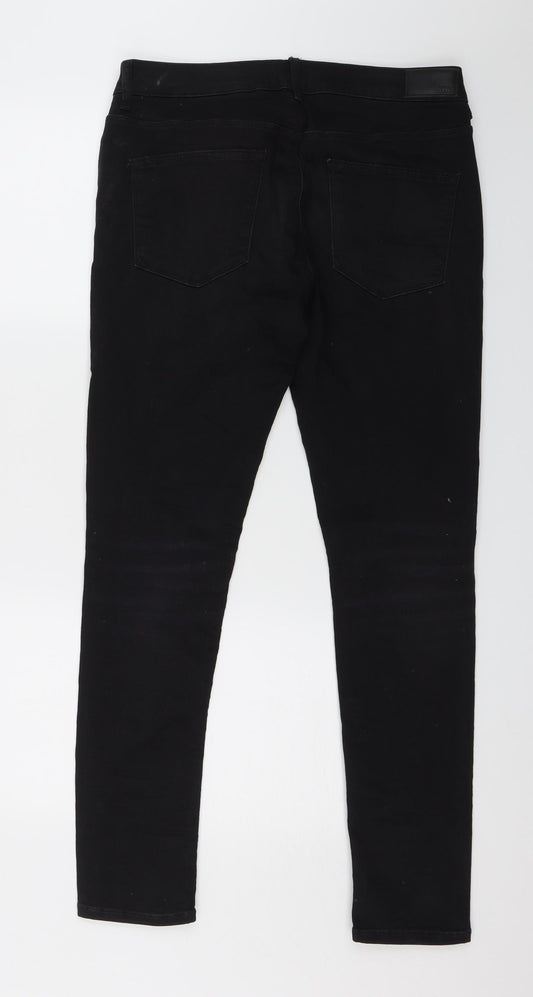 River Island Womens Black Skinny Jeans Size 34 L27 in