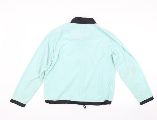 J Collection Womens Blue Fleece Pullover Size S