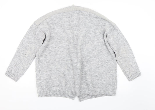 Papaya Womens Grey Knit Cardigan Jumper Size M