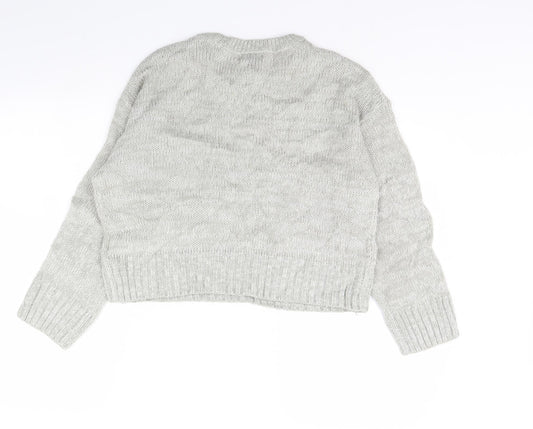 New Look Womens Grey Pullover Jumper Size S