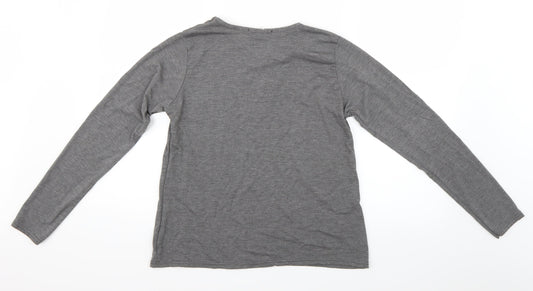 Zuppe Womens Grey Basic T-Shirt Size 4