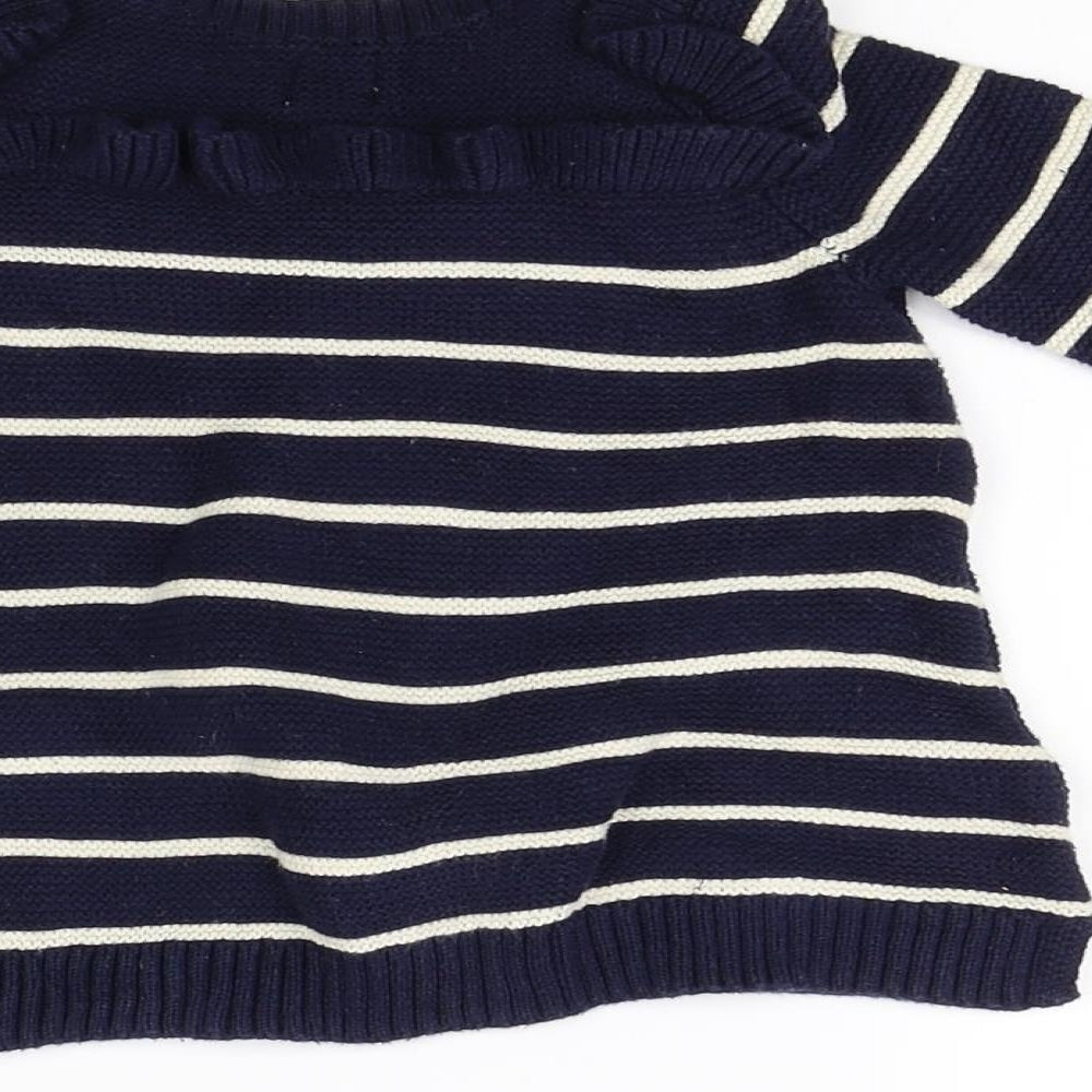 Gap Girls Blue Striped Jumper Dress Size 3-6 Months