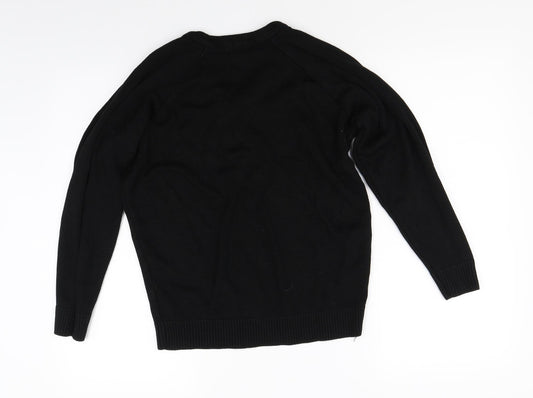 Black Pepper Womens Black Knit Pullover Jumper Size M
