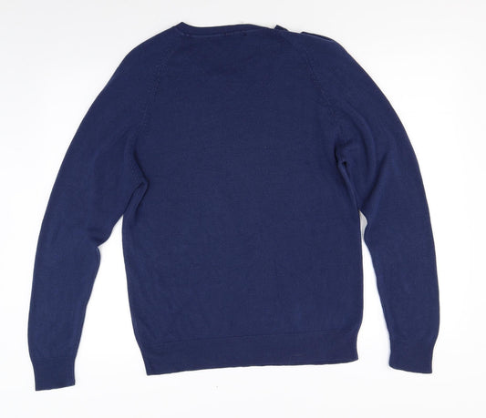 Ceader wood state Mens Blue Knit Pullover Jumper Size M