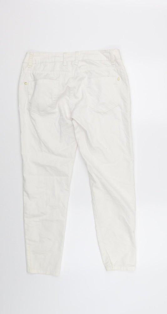 Yes Yes Womens White Denim Cropped Jeans Size 30 in L23 in