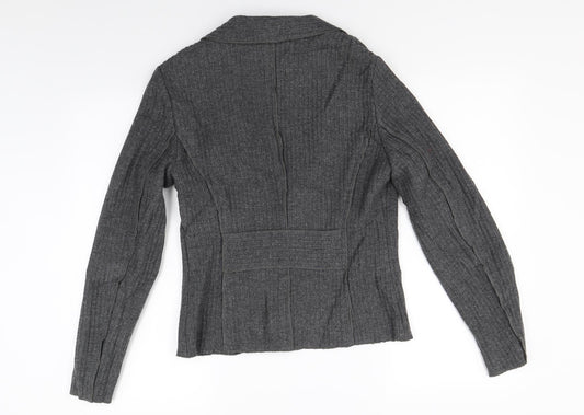 Marks and Spencer Womens Grey Knit Jacket Coat Size 12