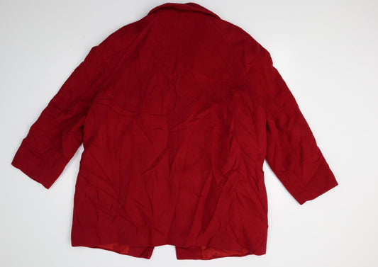 Holmewood Womens Red Overcoat Coat Size L
