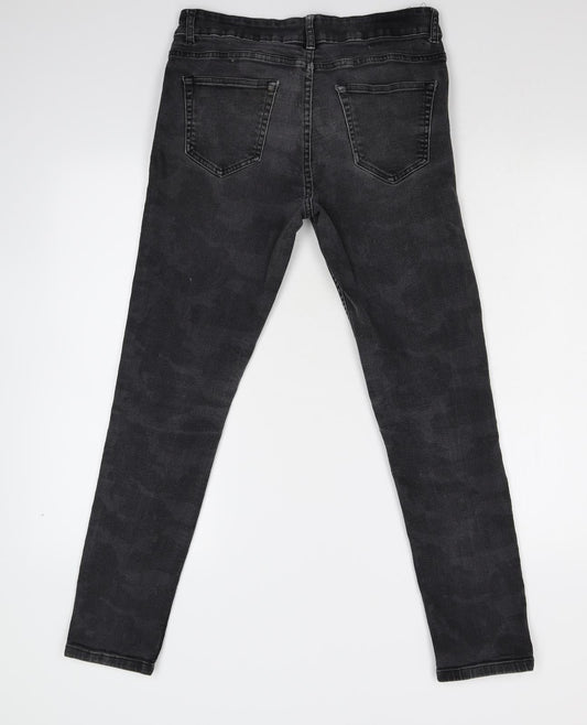 Hoxton Womens Black Skinny Jeans Size 10 L28 in