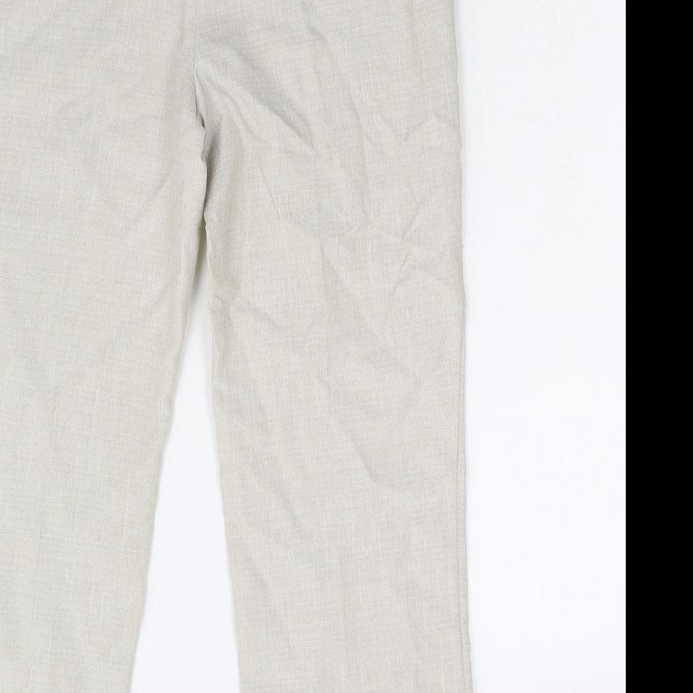 M&S Womens Beige Trousers Size 10 L26 in - Short