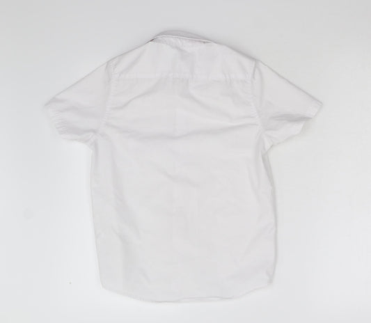 Pep & Co Boys White Basic Button-Up Size 9-10 Years