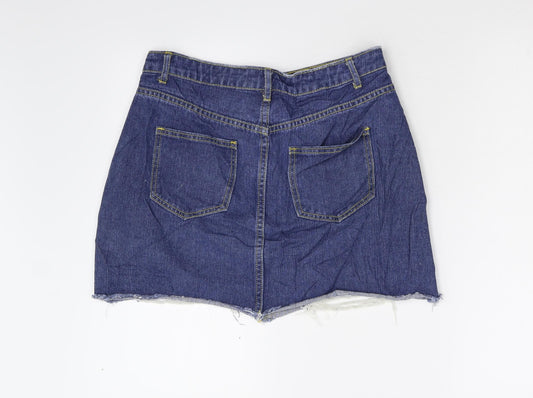 M Womens Blue Denim Mini Set Size 10