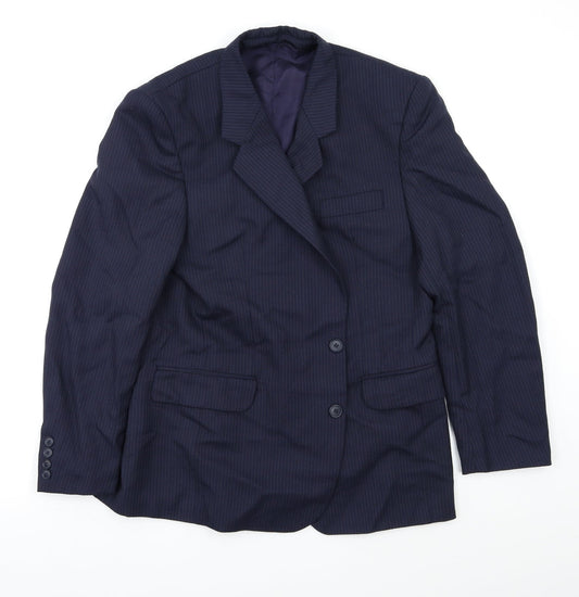 Preworn Mens Blue Striped Jacket Blazer Size M