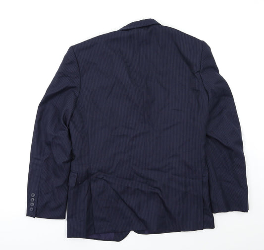 Preworn Mens Blue Striped Jacket Blazer Size M