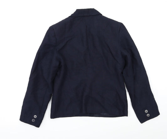 JWF Womens Blue Jacket Blazer Size 10