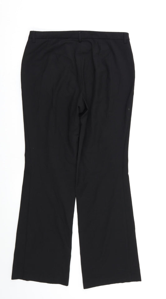 M&S Womens Black Dress Pants Trousers Size 12 L28 in