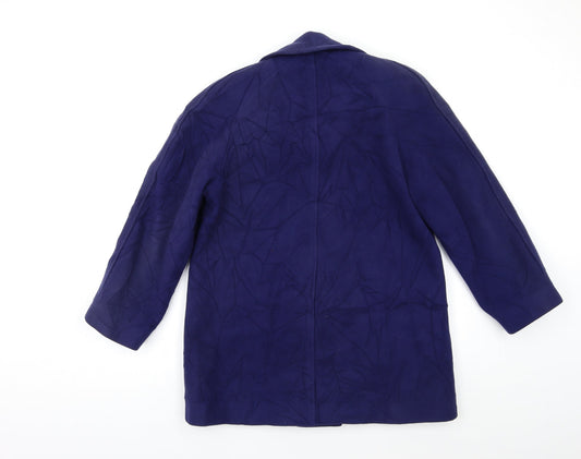 Preworn Womens Blue Pea Coat Coat Size M