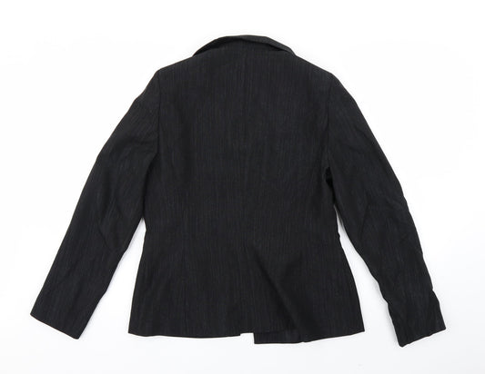 Internacionale Womens Black Jacket Blazer Size 12