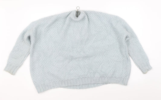 QED London Womens Blue Knit Pullover Jumper Size S